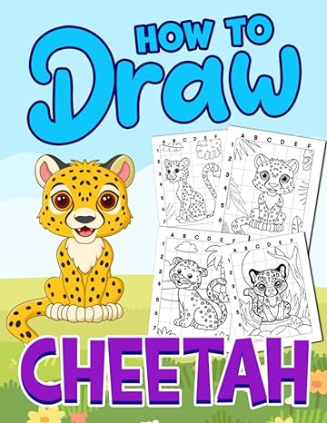 how to draw cheetah acitivities in simple guide book drawing for childs adults or fans gag gifts birthday
