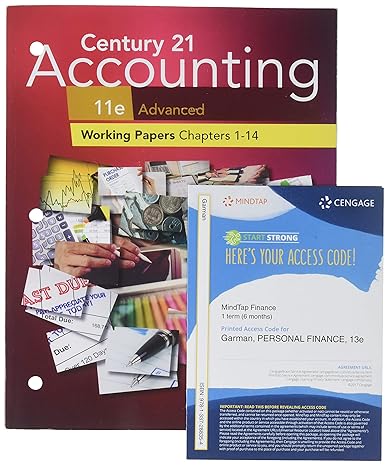 print student working papers for  accounting advanced 11th 11th edition claudia bienias gilbertson ,mark w.