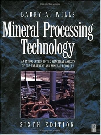 mineral processing technology sixth edition 6th edition barry a. wills 0750628383, 978-0750628389