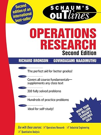 schaum s outline of operations research 2nd edition richard bronson, govindasami naadimuthu 0070080208,