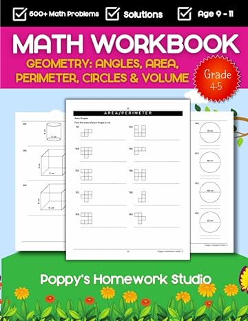 and 5th grade geometry workbook math worksheets for ages 9 10 and 11 years old 1st edition poppys homework