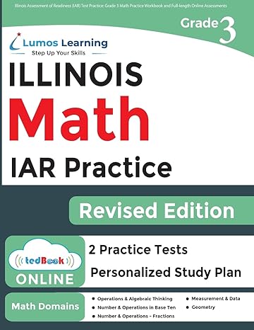 illinois assessment of readiness test practice 3rd grade math practice workbook and full length online