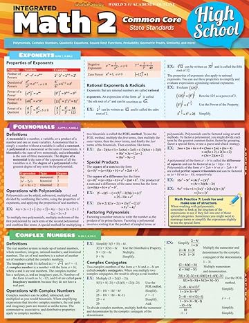 math 2 common core 10th grade 1st edition inc. barcharts 1423223624, 978-1423223627