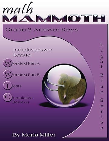 math mammoth grade 3 answer keys 18th-jan edition maria miller 1726224295, 978-1726224291
