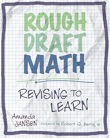 rough draft math revising to learn 1st edition amanda jansen 1625312067, 978-1625312068