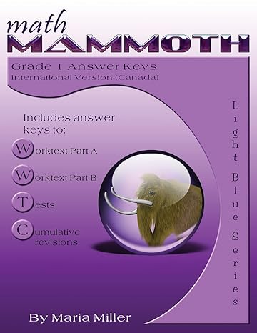 math mammoth grade 1 answer keys international version 2022nd edition maria miller 1954358180, 978-1954358188