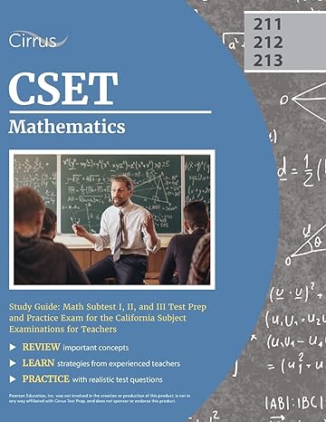 cset mathematics study guide math subtest i ii and iii test prep and practice exam for the california subject