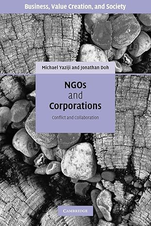 ngos and corporations conflict and collaboration 1st edition michael yaziji ,jonathan doh 0521686016,