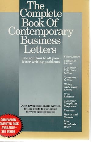 the complete book of contemporary business letters 3rd edition stephen p. elliott, strategic communications