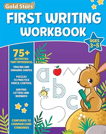 first writing workbook for ages 3 5 with 75+ activities learn to write tracing drawing shapes pencil control