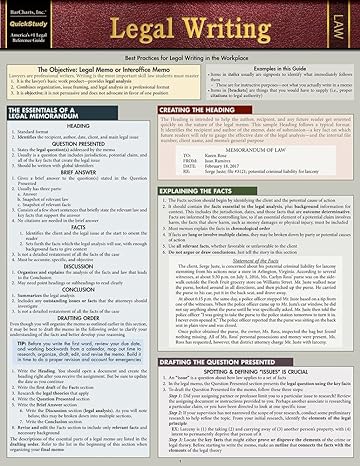 legal writing quickstudy laminated reference guide lam rfc cr edition barcharts inc 1423234774, 978-1423234777