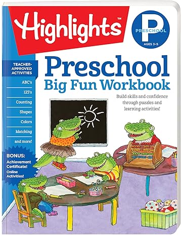 preschool big fun workbook workbook edition highlights learning 1629797626, 978-1629797625