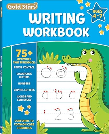 writing workbook for ages 4 7 with 75+ handwriting activities pencil control lowercase letters numbers