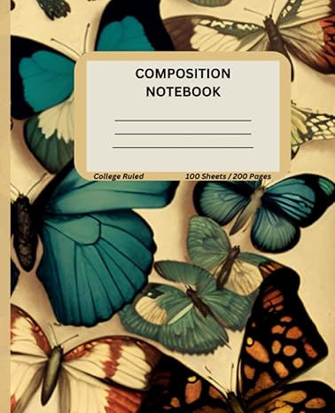 add a touch of nature to your writing with a vintage butterfly composition book march 2023 1st edition