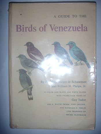 a guide to the birds of venezuela 1st edition rodolphe meyer de schauensee ,william h phelps 0691082057,