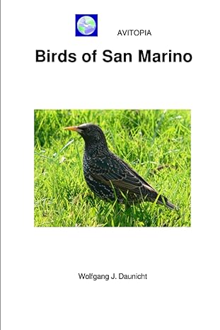 avitopia birds of san marino 1st edition wolfgang daunicht b0c7t3fhzf, 979-8398224986