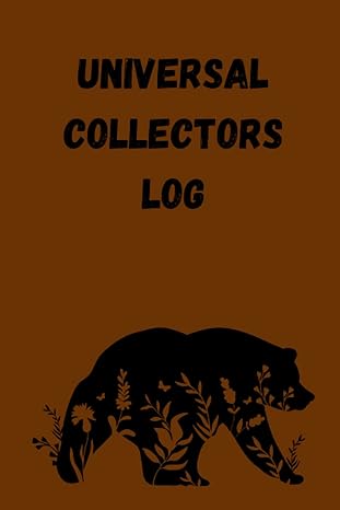 universal collectors log a 6x9 120page floral bear silhouette design universal collectors log ideal for