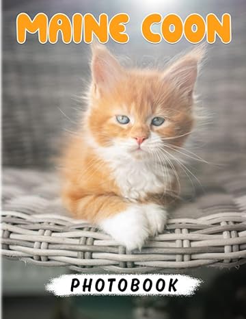 maine coon kittens photo book the larges domesticated cats picture book for decor 40+ pages high quality