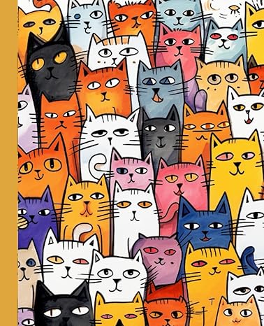 funny cats notepad with wide lines ideal for school college or personal use 1st edition wayne hodges