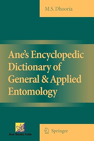 anes encyclopedic dictionary of general and applied entomology 1st edition manjit s dhooria 9048179424,