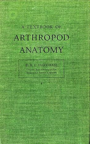 textbook of arthropod anatomy 1st edition r e snodgrass 1501740792, 978-1501740794