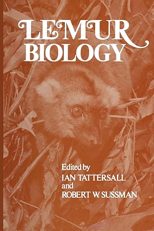 lemur biology 1st edition ian tattersall 1468421239, 978-1468421231