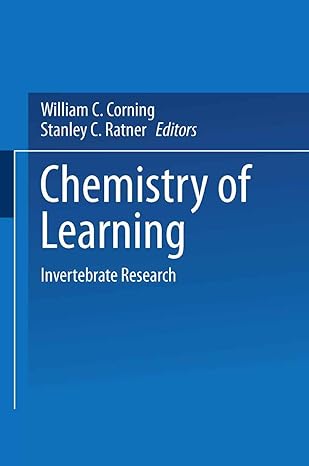 chemistry of learning invertebrate research 1st edition w c corning ,stanley c ratner ,na american institute