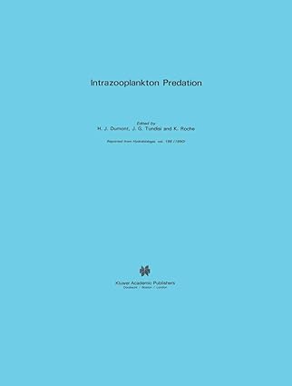 intrazooplankton predation 1st edition henri j dumont ,j g tundisi ,k roche 9401074283, 978-9401074285