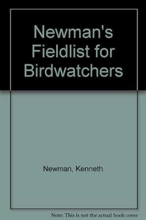 field list for bird watchers 1st edition kenneth newman 1868123979, 978-1868123971