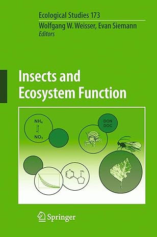 insects and ecosystem function 1st edition w w weisser ,evan siemann 3540740031, 978-3540740032