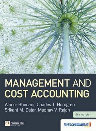 management and cost accounting with myaccountinglab access card 5th edition alnoor bhimani 0273762230,