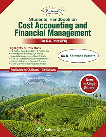 padhuka s students handbook on cost accounting and financial management 14e 1st edition unknown author