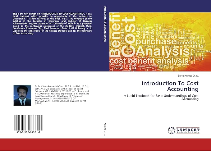 introduction to cost accounting a lucid textbook for basic understandings of cost accounting 1st edition