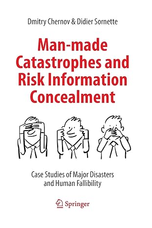 man made catastrophes and risk information concealment case studies of major disasters and human fallibility