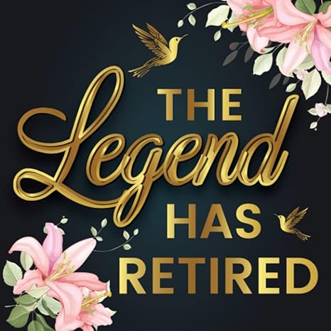 the legend has retired happy retirement guest book funny retirement farewell party memory book for women