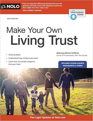make your own living trust 16th edition denis clifford attorney 1413330576, 978-1413330571