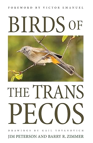 birds of the trans pecos 1st edition jim peterson ,barry r zimmer ,gail diane yovanovich ,victor emanuel