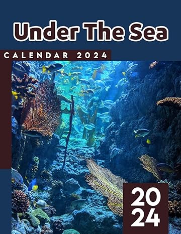 under the sea calendar 2024 animals calendar 12 month 2024 monthly/weekly bonus 6 months 2025 thick sturdy