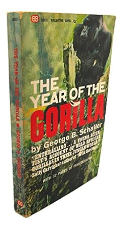 the year of the gorilla 1st edition george b schaller b000ofvdv6