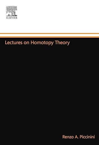 lectures on homotopy theory 1st edition renzo a piccinini 0444558500, 978-0444558503