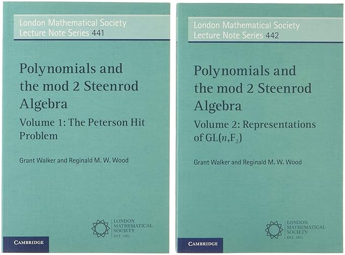 polynomials and the mod 2 steenrod algebra 2 paperback volume set 1st edition grant walker ,reginald m w wood