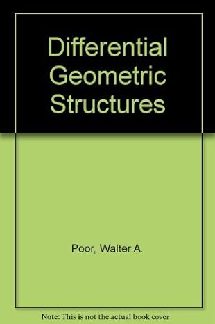 differential geometric structures edition walter a poor 0070504350, 978-0070504356