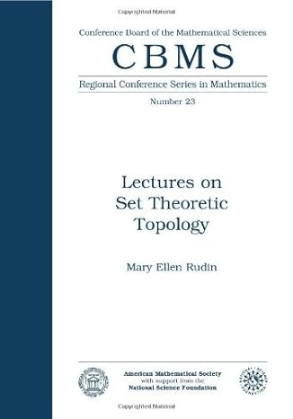 lectures on set theoretic topology 1st edition mary ellen rudin b0088orvac