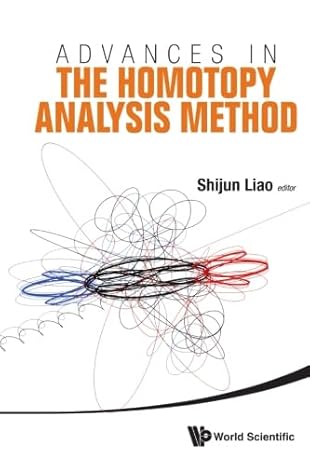 advances in the homotopy analysis method 1st edition shijun liao b00scoj14w