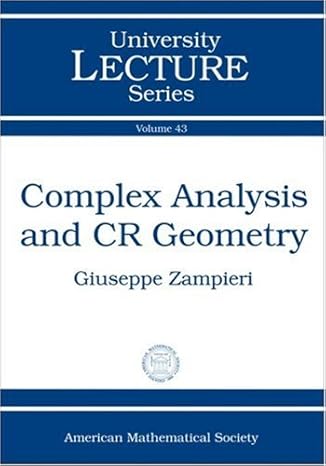 complex analysis and cr geometry 1st edition giuseppe zampieri 0821844423, 978-0821844427