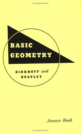 basic geometry answer book 1st edition george david birkhoff 0828401624, 978-0828401623