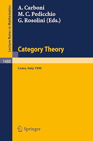 category theory proceedings of the international conference held in como italy july 22 28 1990 1991st edition