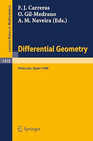 differential geometry proceedings of the 3rd international symposium held at peniscola spain june 5 12 1988