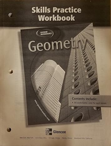 glencoe geometry skills practice workbook 1st edition mcgraw hill 0078601924, 978-0078601927