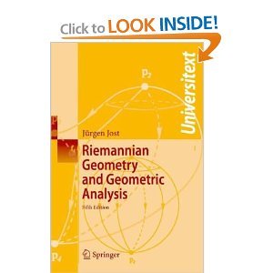 riemannian geometry and geometric analysis   byjost 5th edition jost b004nljk7g